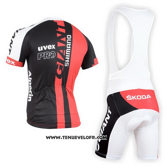 2015 Maillot Ciclismo Giant Alpecin Rouge et Blanc Manches Courtes et Cuissard